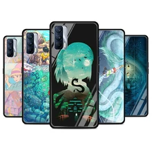 Anime Totoro Ghibli Art Tempered Glass Cover For Realme 7 7i XT C3 6 5 Pro for OPPO A9 2020 A52 Find X2 Lite Phone Case