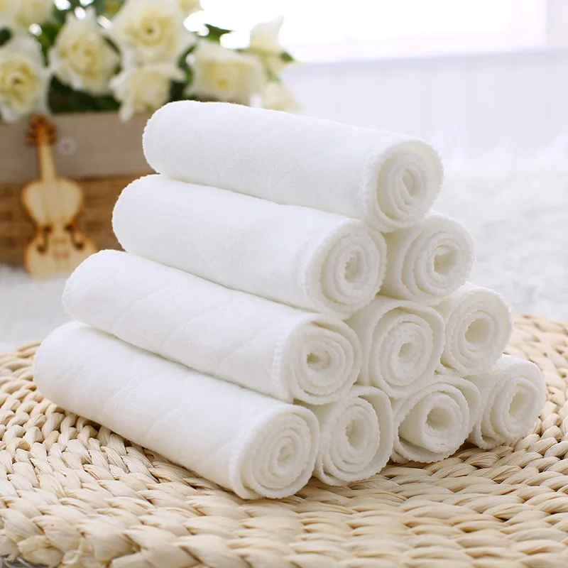 

10pcs/set Newborn Baby Cloth Diapers Reusable Baby Diaper Insert 100% Cotton Washable Infant Babies Care Eco-friendly Diaper