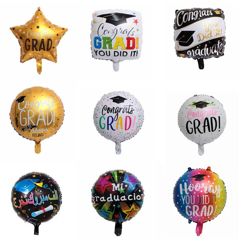 

New Graduation Balloon 18inch Congrats Grad Helium Foil Balloons Back To School Party Decorations Graduation Ceremony Air Globos