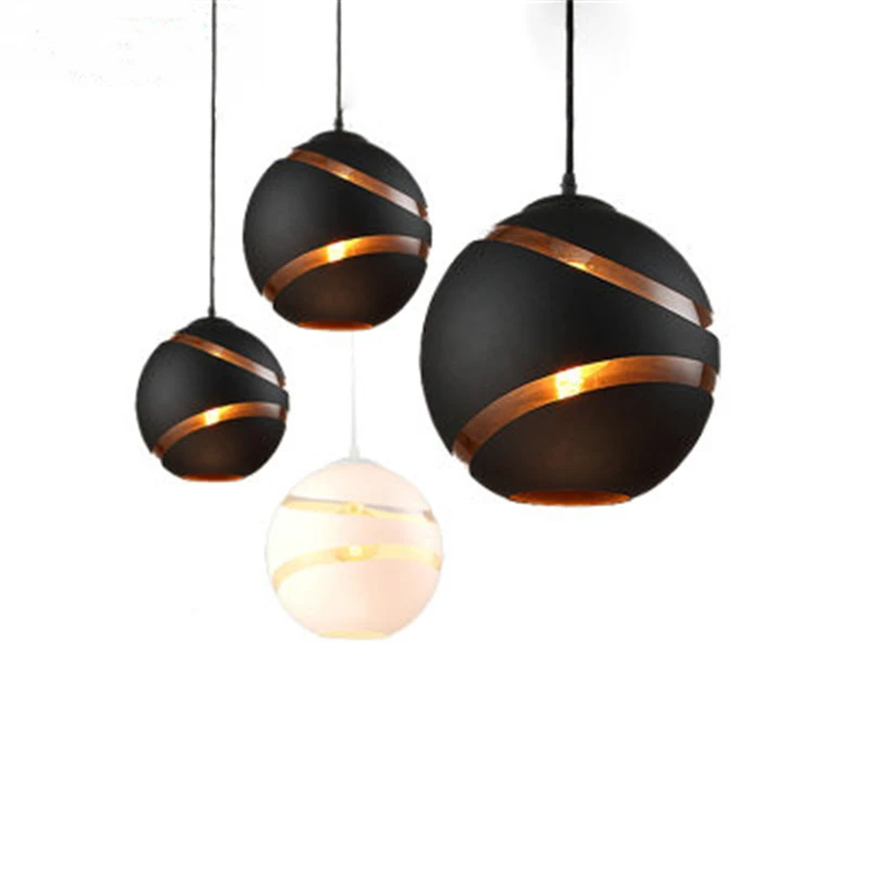 

Nordic simple black and white ball Light American Creative bar lamp coffee house lamp bedroom Light Free Shipping