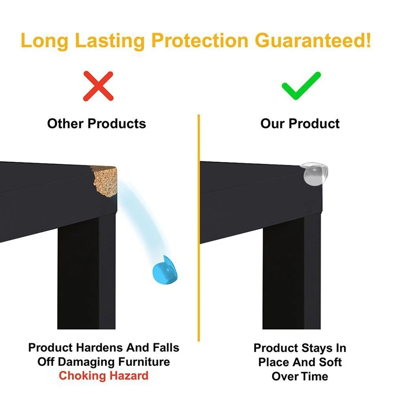 

40Pcs Table Corner Protector Child Anti-Collision Silicone Protector Baby Safety Furniture Table Corner Protector