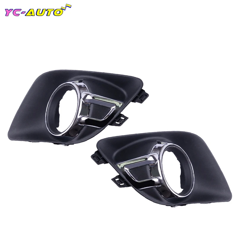 Левый Правый передний бампер автомобиля противотуманная фара защитная крышка