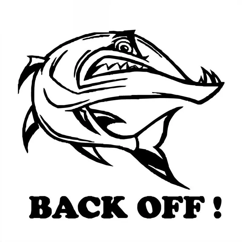 

FunnyCar Stickers Fish Back Decals Carmotorcycle Decoration Accessories Stickers Creative Waterproof SunscreenPVCDecal 15cm*12cm