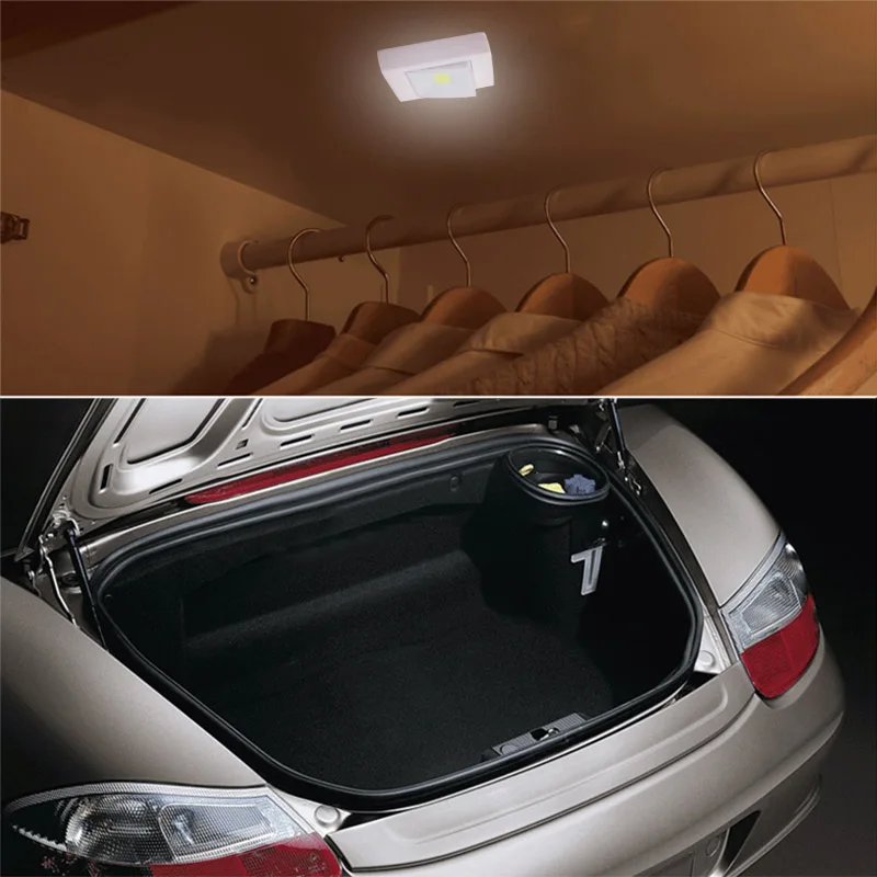 

3W COB LED Wall Switch Wireless Closet Cordless Dimmable Night Light Battery Operated D1