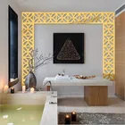 10 шт. 10*10 см линия талии зеркало для плитки Стикеры съемный Водонепроницаемый акриловые зеркальные настенные наклейки для гостиной, художественное украшение для дома