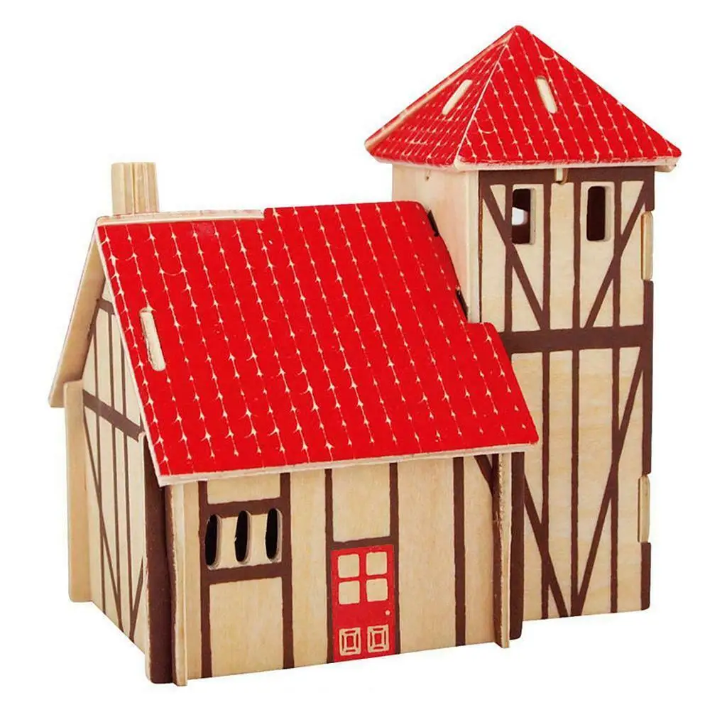Woodcraft DIY 3D Строительный набор Глобальная модель дома деревянная головоломка для