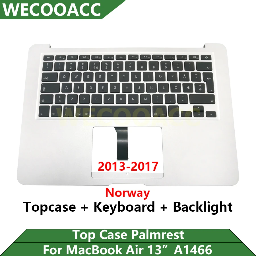 

Original Norway Topcase Keyboard Backlight For Macbook Pro Air 13" A1466 Top Case Palmrest 2013 2014 2015 2017 Years