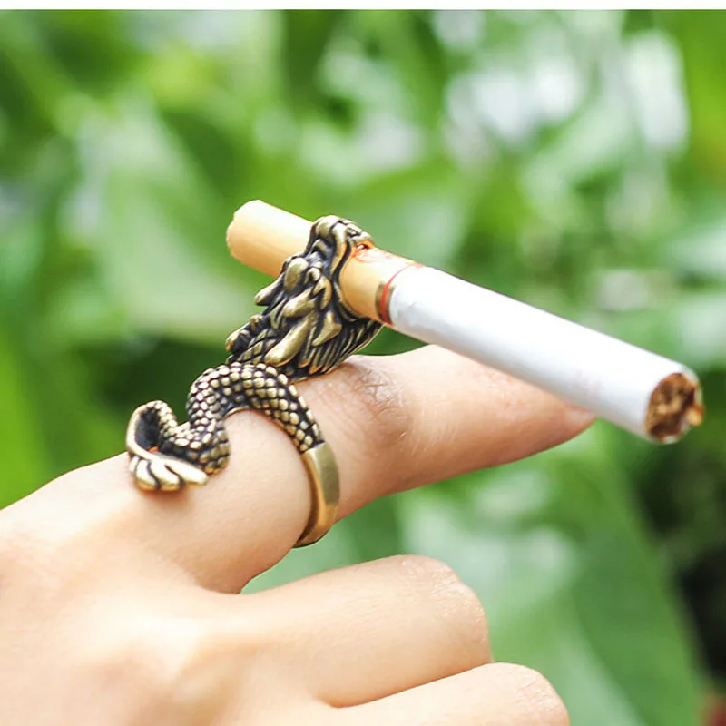 

Dragon Cigarette Holder Ring Rack Finger Clip Gift For Boyfriend Regular Smoking Smoker Men Women Cigarettes Smoking Accessories