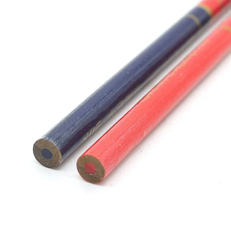 

10Pcs/Set Blue And Red Wire Round Carpenters Pencils For Woodworking Core Marker July Drop Ship