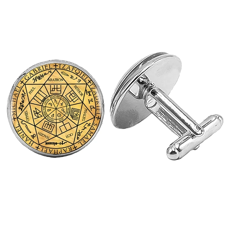 

Popular Men's Jewelry Cufflinks Angel Creative Time Glass Convex Round Men's Cufflinks Gift High-end French Shirt Cuff Gift