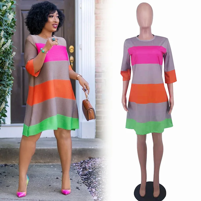 

2021Large size women's dress spring and autumn small fat sister maternity dress summer maternity dress