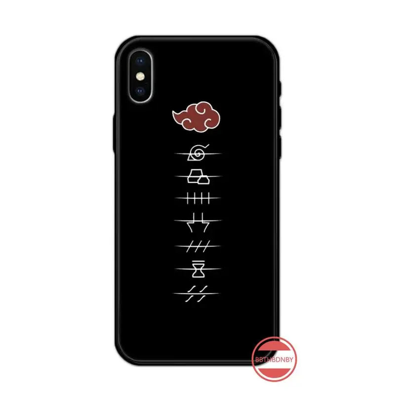 

Naruto anime Marker Logo akatsuki luxury Phone Case funda funda for iPhone 11 12 pro XS MAX 8 7 6 6S Plus X 5S SE 2020 XR