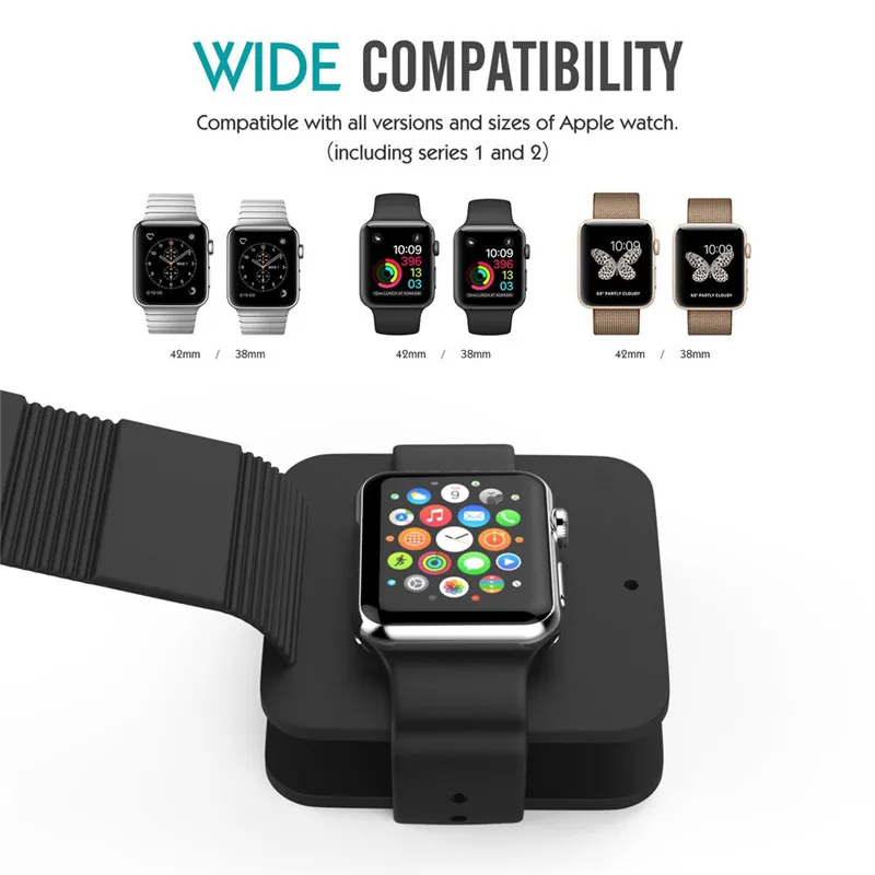 Силиконовая сумка для Apple Series 1 2 3 4 настольный держатель кабеля подставка часов