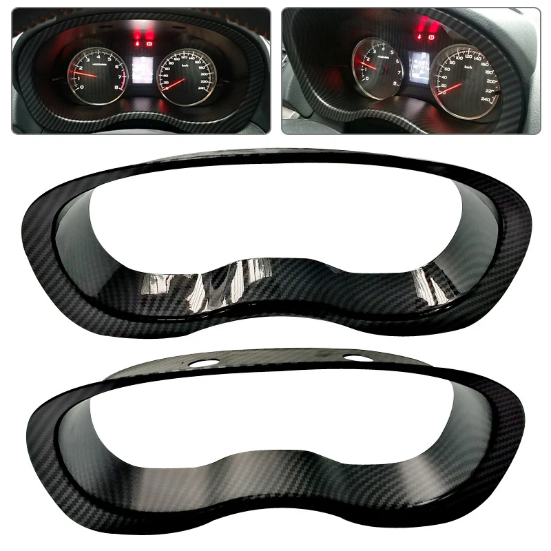

Mayitr 1pc Dashboard Frame Cover Anti-corrosion Car Meter Frames Durable Carbon Fiber Auto Interior Mouldings Parts