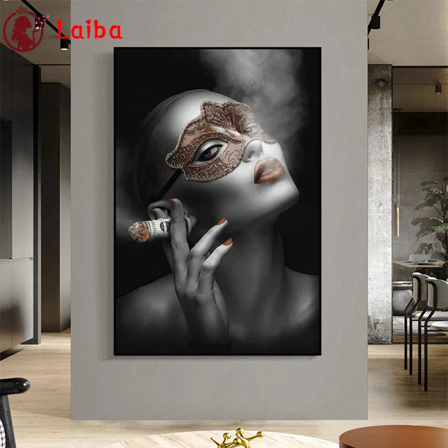 

Алмазная вышивка, современное искусство, привлекательная женщина, алмазная живопись за доллар, полноразмерная круглая мозаика, вышивка крестиком, настенное искусство