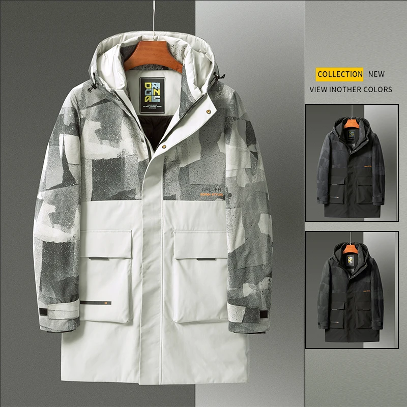 

Men's down jacket 2020 men's winter new product Korean down jacket medium length down jacket for men 2098