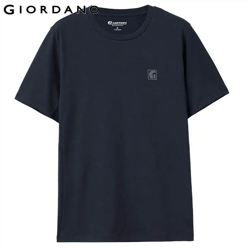 

Giordano Men Tshirts High Tech Quick Drying Tee Shirts Reflective Printing Soild Casual Casual Camisetas Hombre 01021387