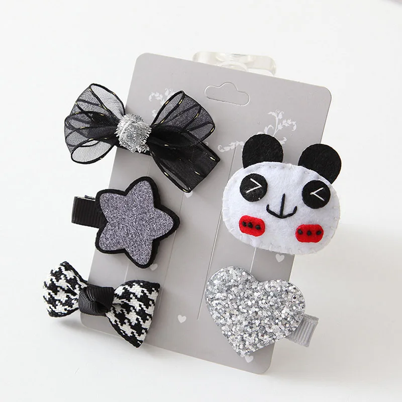 Korean Fashion Animals Fruit Cartoon Hair Clips for Girls Kids Hairpins Fish Rabbit Panda Rainbow Bow Wholesale Accessories | Детская