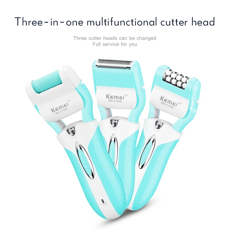 Электрический эпилятор 3 в 1 Женская бритва перезаряжаемый для удаления мозолей