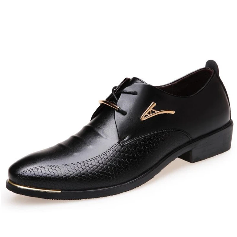 Fashion men's large size leather shoes size 48
