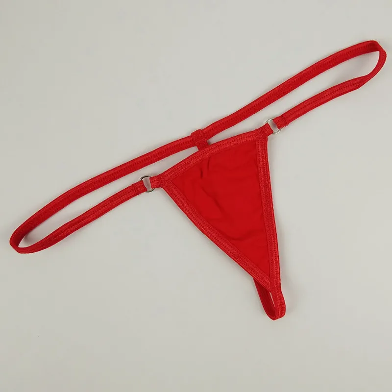 Red Cotton Женские хлопковые стринги мини-бикини с трусиками танга, нижняя часть с низкой посадкой, женские сексуальные мини-трусики для плавания с Т-образной спинкой, пляжная одежда - Цвет: Red Cotton