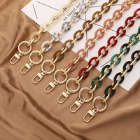 fashionable new acrylic bag chain bag strap removable bag accessories colourful womens resin chain chain of bags purse chain
