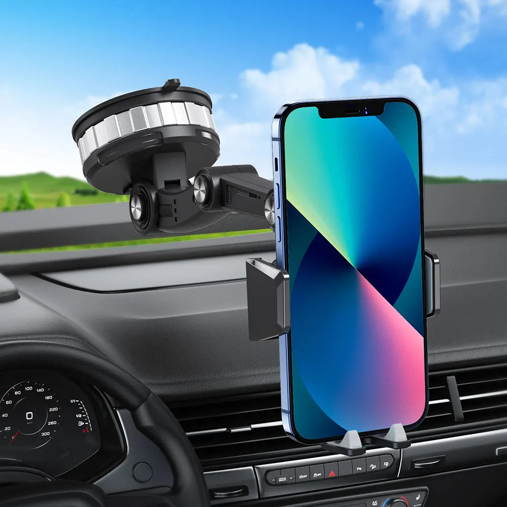 XMXCZKJ Easy One Touch Dash & Windshield Universal Car Mount Phone Holder Desk Stand for iPhone 13 in Cell Phones & Accessories