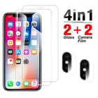 Закаленное защитное стекло 4 в 1 для iPhone 12 Pro Max 12 mini SE 2020, защита экрана, объектив камеры для aphone 12 Pro 12Max 12 mini