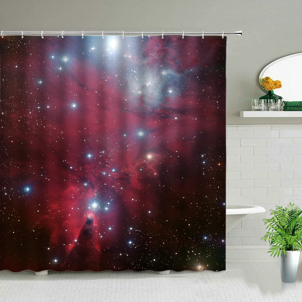 

3DFantasy Starry Sky Shower Curtains Mandala Shading Yoga Meditation Background Waterproof Polyester Fabric Bathroom Decor