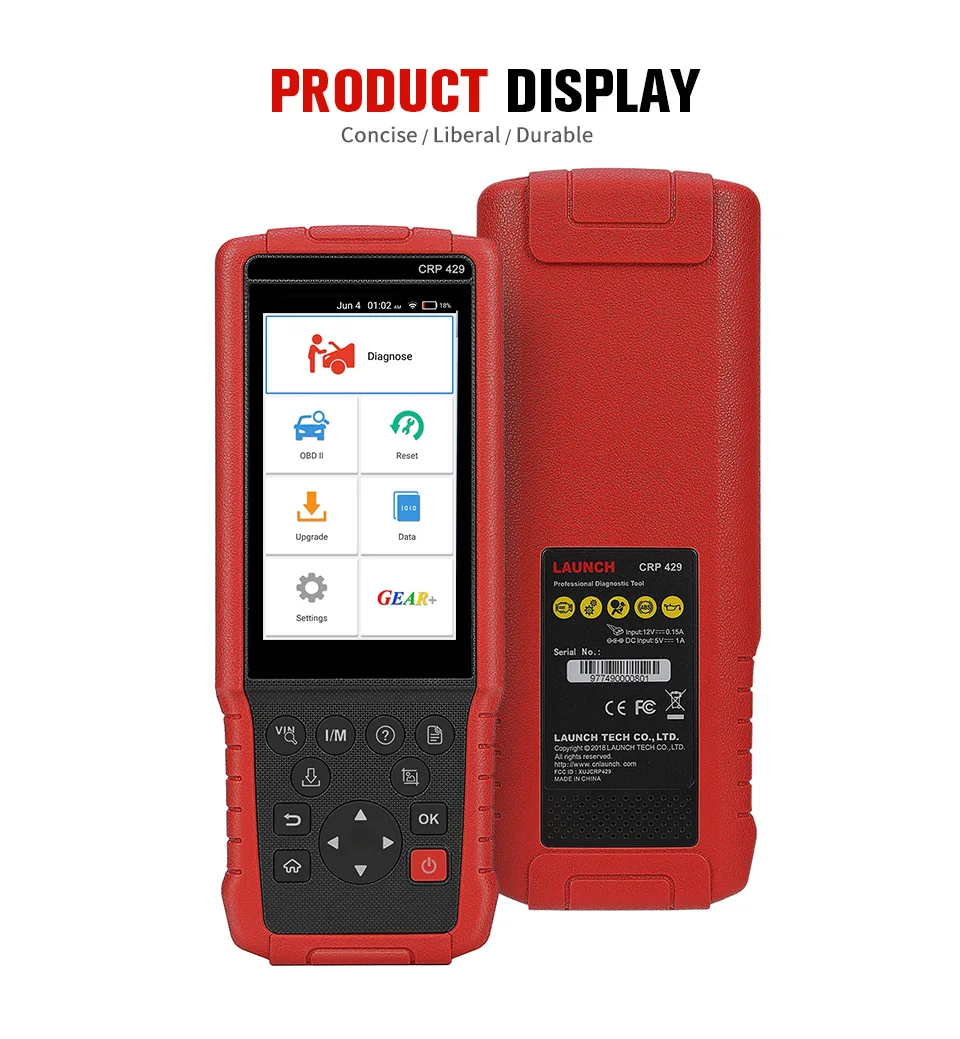 Launch X431 CRP429 OBD2 сканер OBD диагностический сканирующий инструмент автоматический считыватель кодов вся система диагностики CRP 429 PK X431 CRP429C IMMO DPF