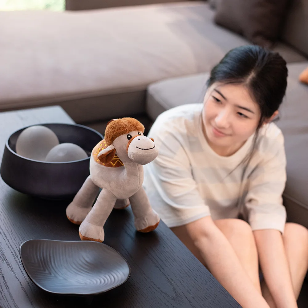 Игрушка-имитация животного 25 см плюшевая набивная кукла-верблюд реквизит для