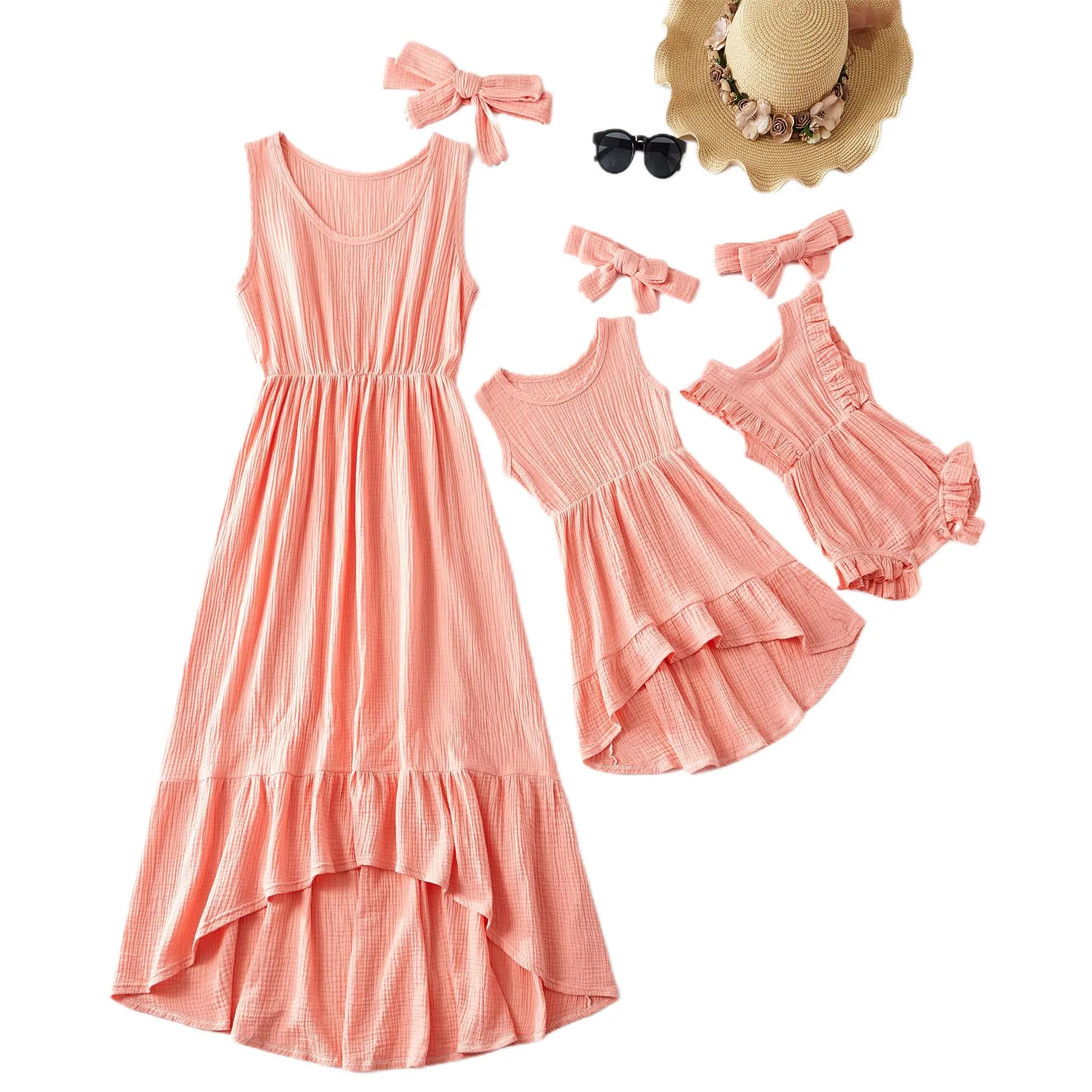 Женское летнее мини платье с коротким рукавом и V образным вырезом|Сочетающаяся