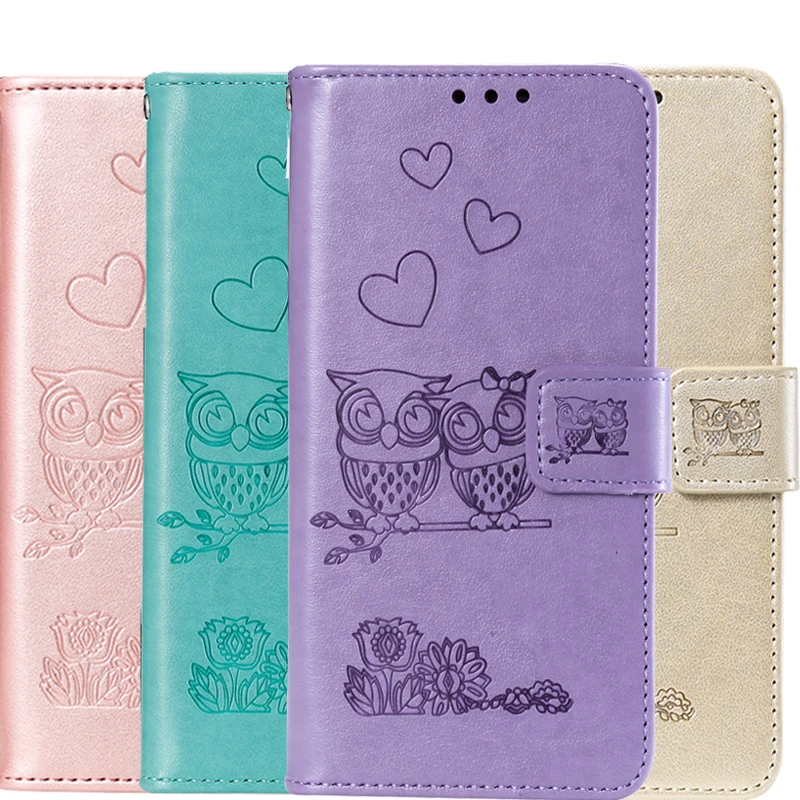 Кожаный чехол-книжка с изображением совы для iPhone 11 Pro Max X XR Xs 8 7 6 6S Plus 8Plus | Мобильные