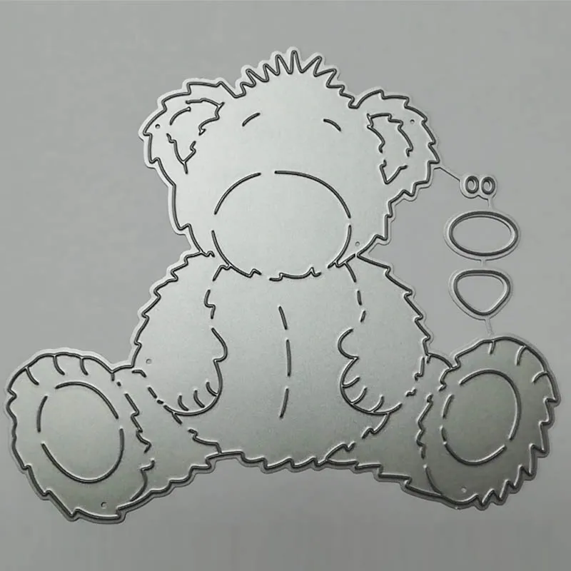 Металлические режущие штампы милые животные медведь ручной работы DIY тиснение