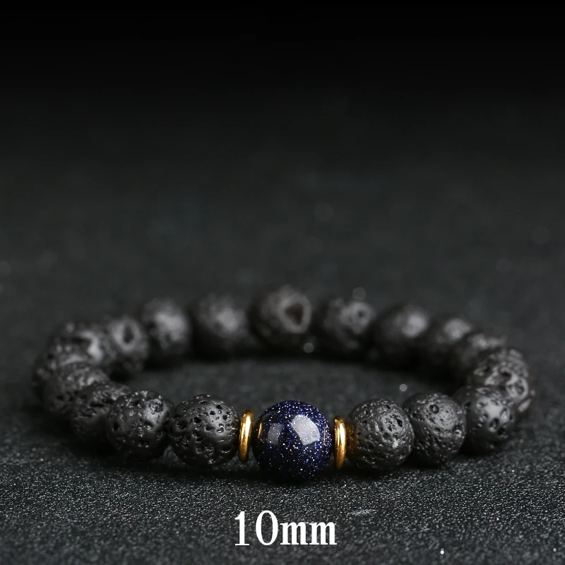 Браслеты с лавовыми бусинами из натурального камня и вулкана Исцеляющие лавы 8 мм