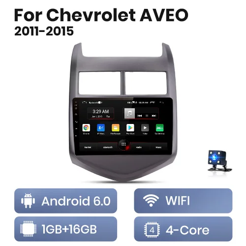 WIFI (1GB-16GB) A AWESAFE для Chevrolet Aveo 2011- автомобильный Радио Мультимедиа Видео плеер gps навигация Нет 2 din 2din DVD Android 8,1 2 ГБ+ 32 ГБ - Цвет: WIFI (1GB-16GB) A