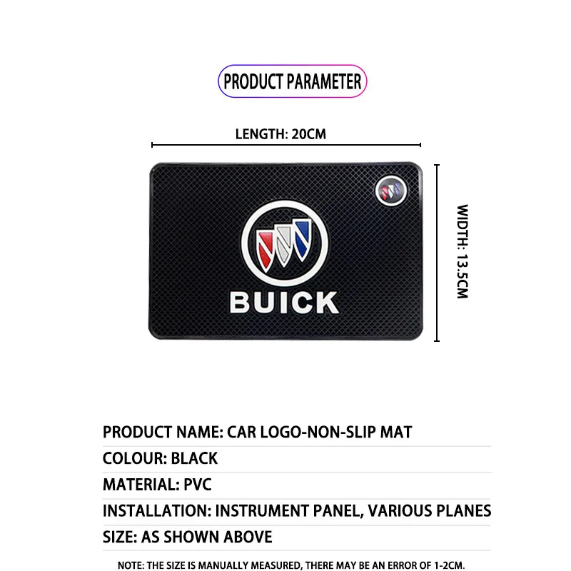 

Car supplies BUICK-logo anti-slip mat PVC car mat, anti-squatting mat, high temperature resistance without leaving traces