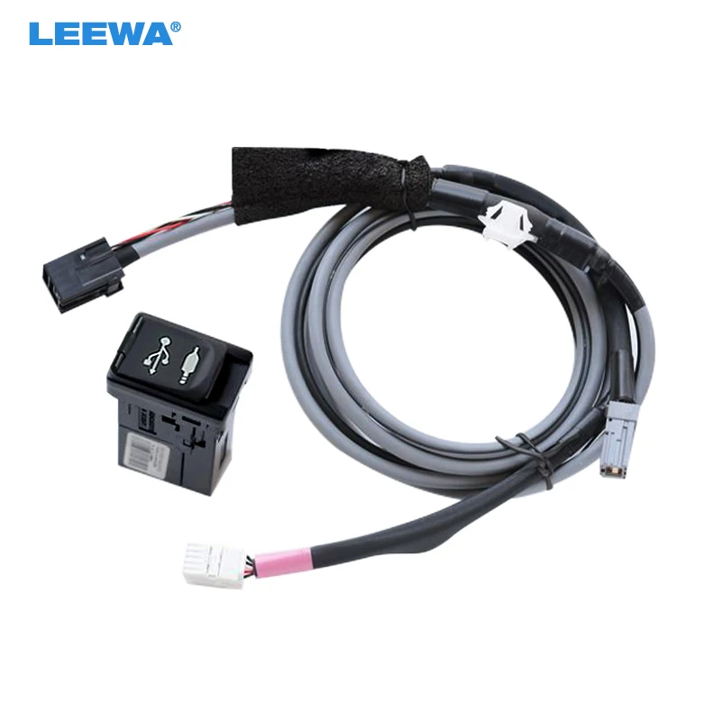 LEEWA Car Audio USB AUX Interface Adapter for Toyota Corolla Camry Highlander Sienna RAV4 Prius AUX Cable #CA7160