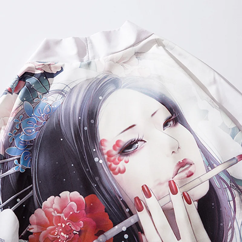 Пиджак-кимоно в японском стиле Харадзюку 2019 укиё-э уличная одежда хип-хоп для