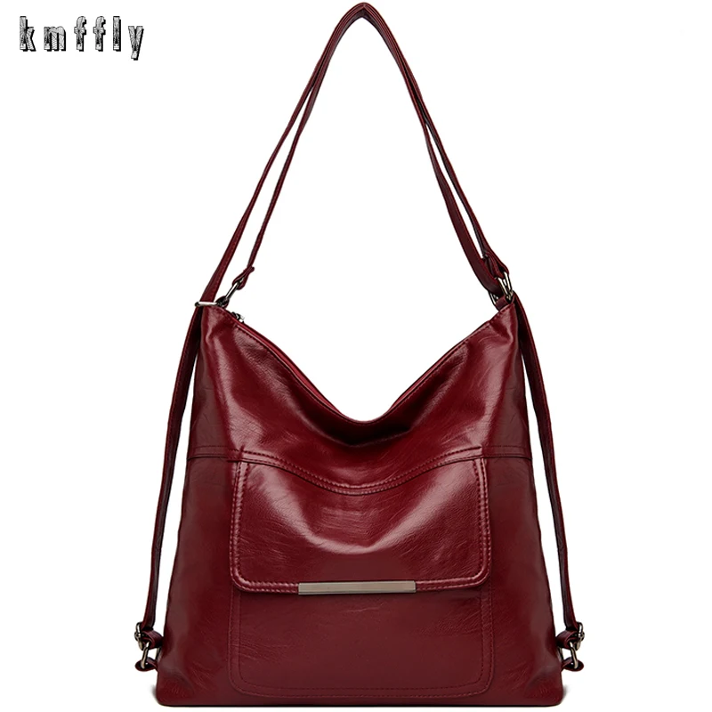 

Multifunction High Quality Leather Backpack Women Travel Bagpack Female Large Capacity School Backpack Shoulder Bags for Women