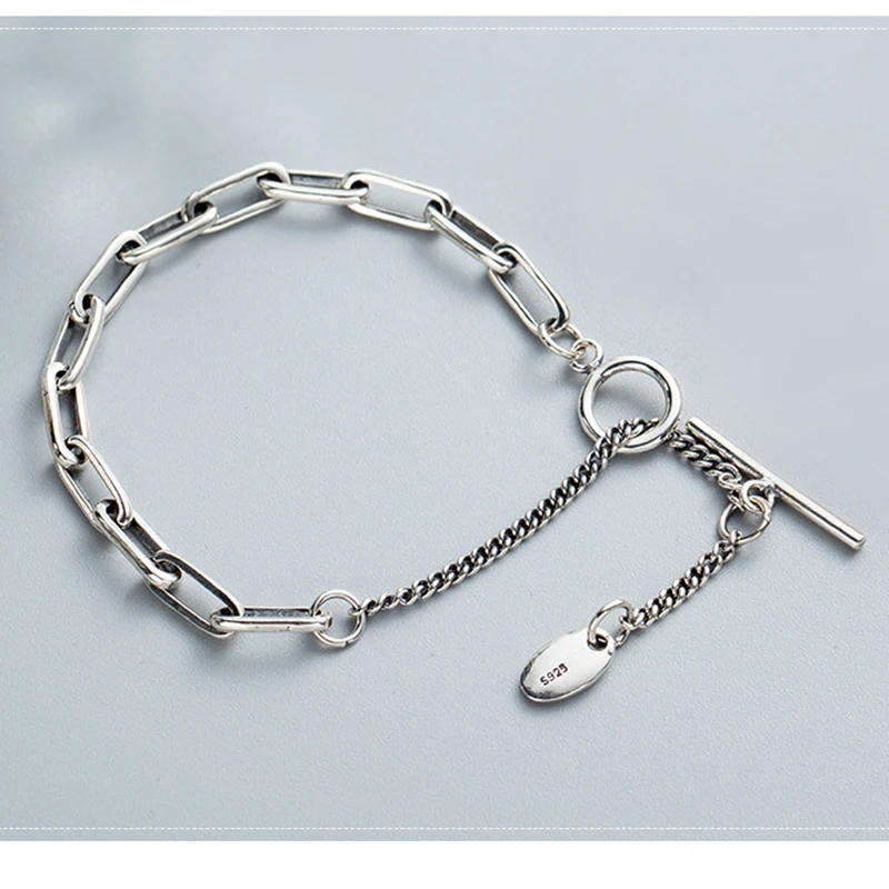 Женский серебряный браслет-цепочка Kinel винтажный браслет из тайского серебра 925