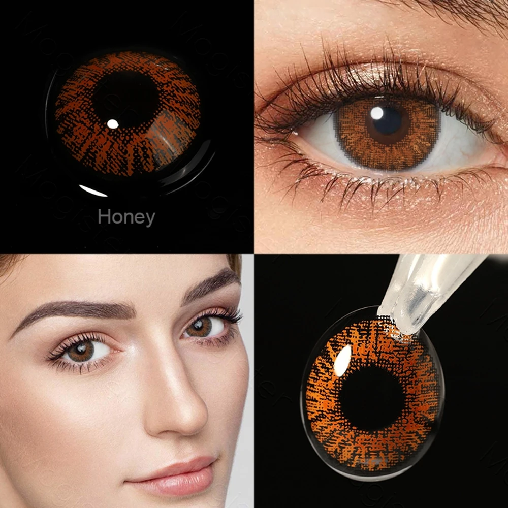 12 pairsset 3tone star series colored contact lenses annual soft contact lens 14 5mm colored eye lens full series for wholesale free global shipping