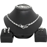 new nigerian wedding african beads jewelry sets crystal necklace sets silver color jewelry set wedding accessories party