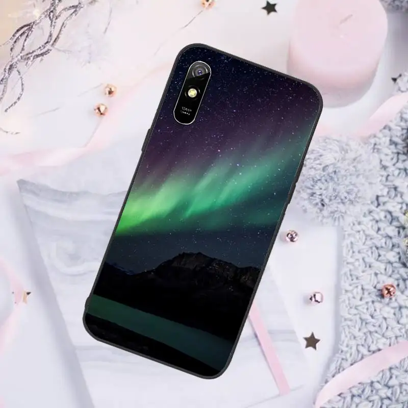 

Northern Lights Sky Phone Cases For Xiaomi Mi Redmi Note 7 8 9 pro 8T 9T 9S 9A 10 Lite pro