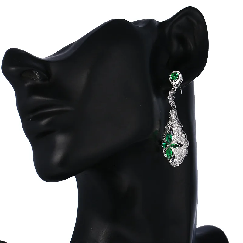 

Fashion personality temperament gourd strip zircon earrings 210319-65