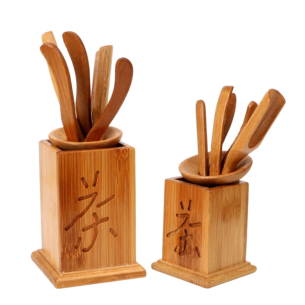 

Ситечко с зажимом, китайская бамбуковая фреза, 7 шт./компл. чайный набор, чайные принадлежности для церемонии, винтажные нож для Пуэра, ложка