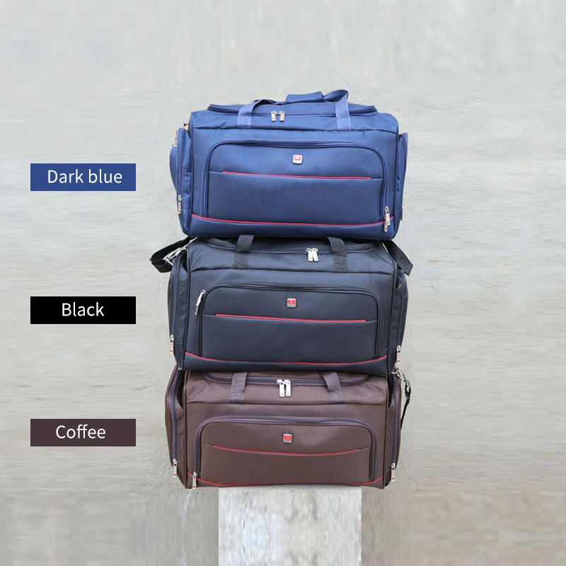 Male Men Travel Bag Portable Molle Women Tote Waterproof Oxford Casual Travel Duffel Bag Black Luggage 2019 New Bags XA218K