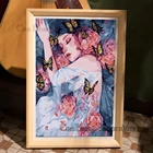 Алмазные картины сделай сам, цветочные Мультяшные узоры для вышивки девочек, домашний декор ручной работы, Мультяшные 3d наборы для вышивки крестиком, наклейки на стену