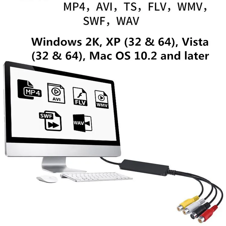 USB-Карта видеозахвата dc60 + поддерживает Vista 64 / win7 win8 win10 Mac OS | Компьютеры и офис