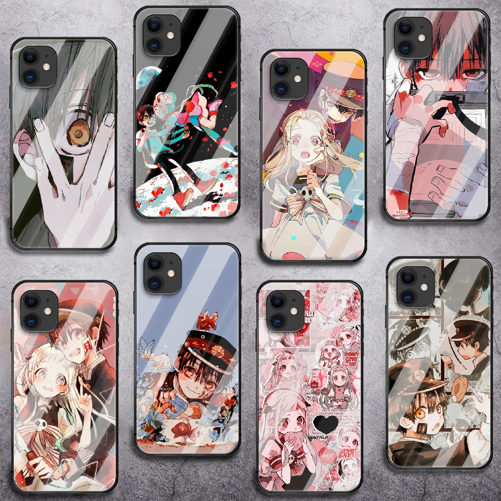 

Toilet-bound Hanako Kun anime Tempered Glass Phone Case For IPhone 5 6 7 8 11 12 13 S SE X Xs Xr Plus Pro Max IPhone13 Mini